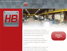 Tablet Screenshot of hbproductsinc.com